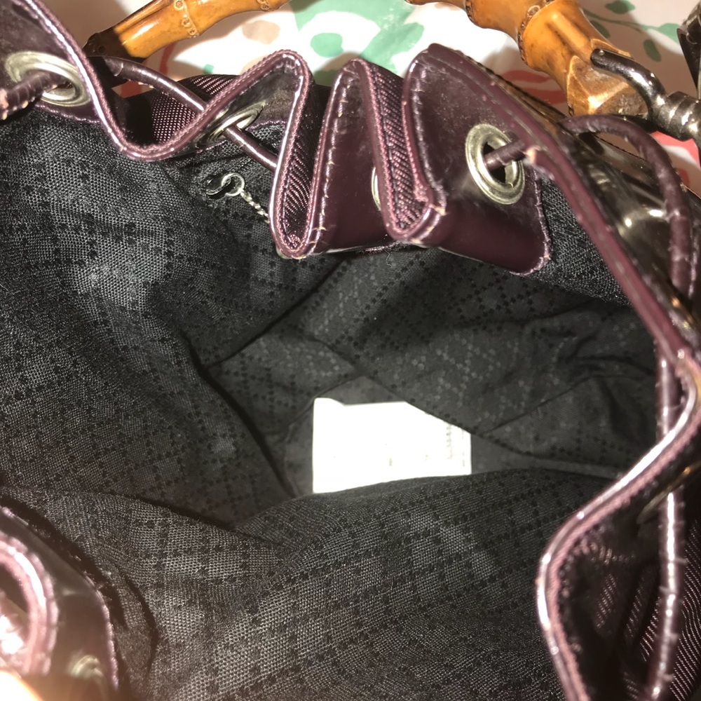 Gucci Bamboo Drawstring Pouch Bag - image 6